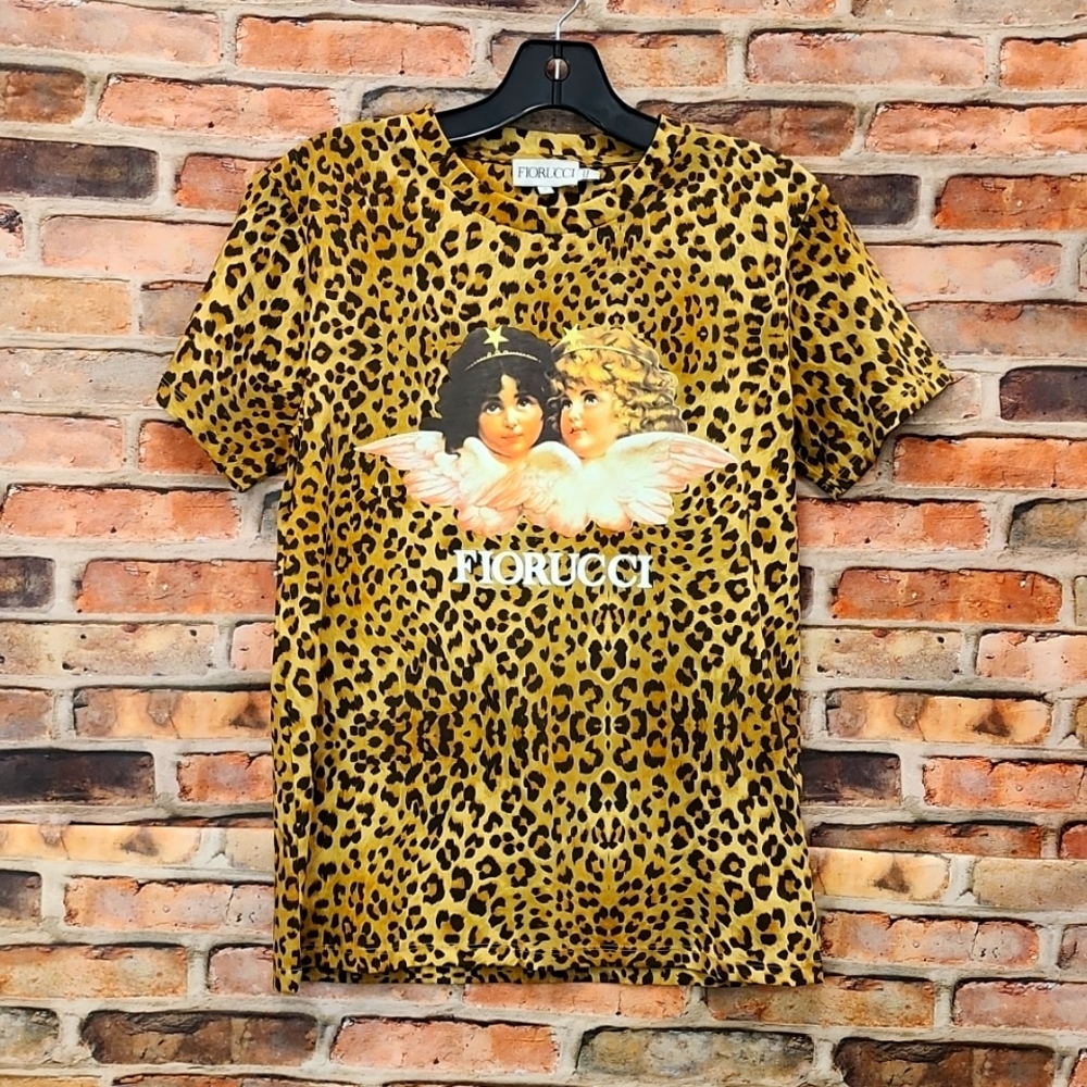 Fiorucci Angels & Leopard T-Shirt size small